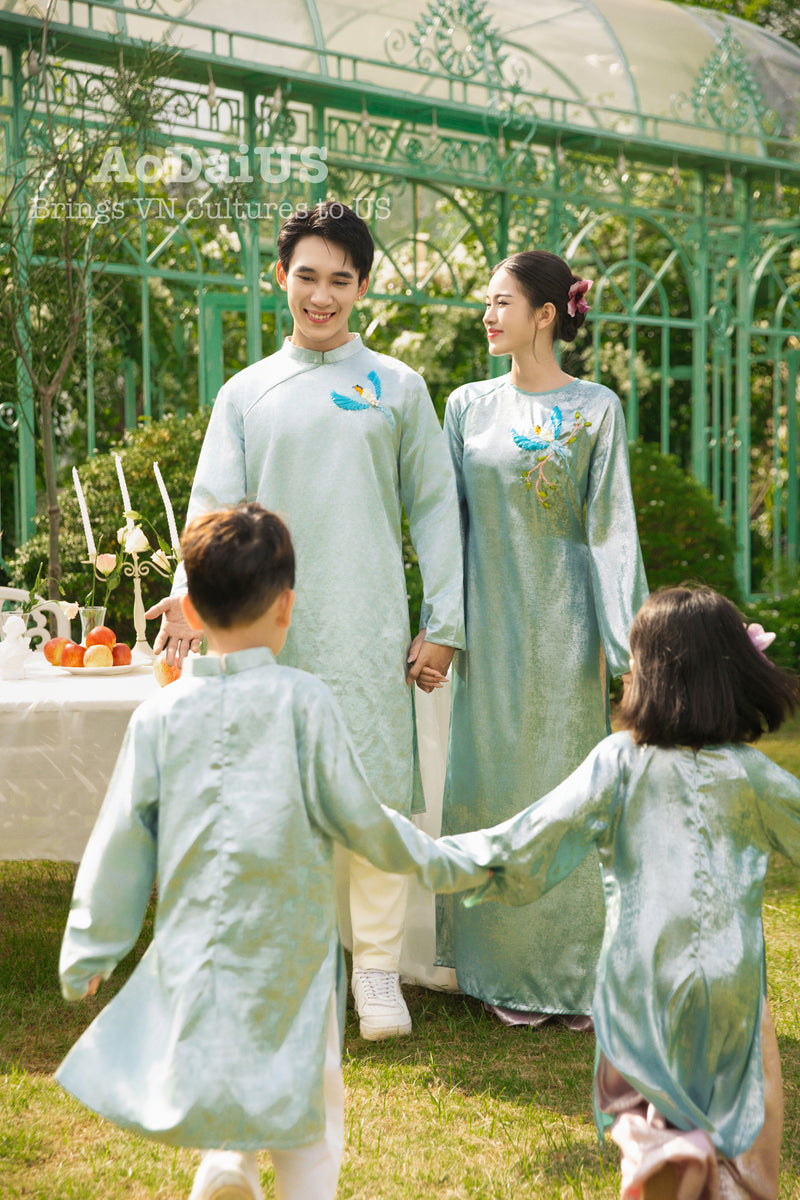 Mint Yen Thu Matching Family Ao Dai | Áo Dài Gia Đình