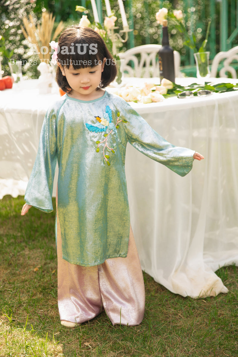 Mint Yen Thu Matching Family Ao Dai | Áo Dài Gia Đình