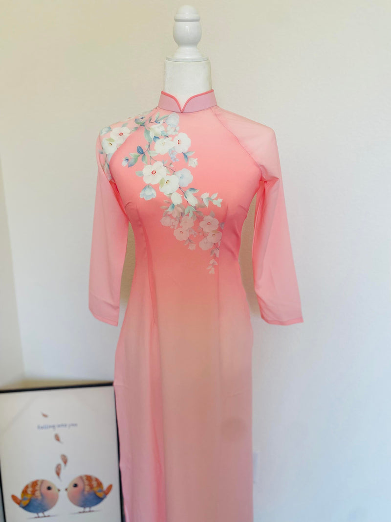 3D Printed Ao Dai | Áo Dài In Hoạ Tiết| Áo Dài Truyền Thống| Ao Dai For Women\Girl | KN13