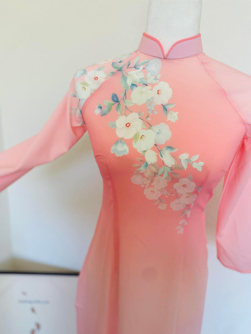 3D Printed Ao Dai | Áo Dài In Hoạ Tiết| Áo Dài Truyền Thống| Ao Dai For Women\Girl | KN13