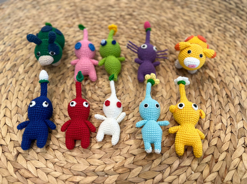 Amigurumi Pikmin Plushie| Crohet Pikmin Doll | Inspired Blue Pikmin | Oatchi Plush Doll