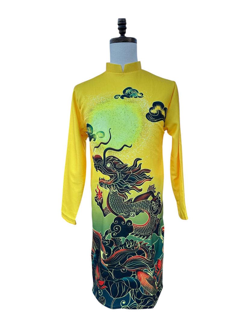 Yellow Dragon Ao Dai For Men | Men Dress | Áo Dài Nam H19