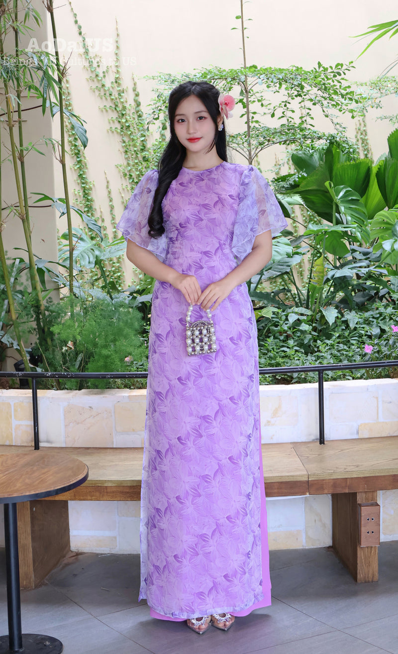 Purple Modern Vietnamese Ao Dai | Áo Dài Cách Tân A12