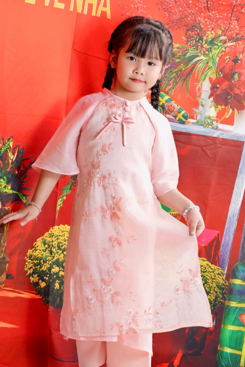 Ao Dai For Kid Girl | Ao Dai Dress For Daughter