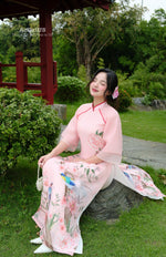 Spring Blossom Modern Vietnamese Ao Dai No Pants A20