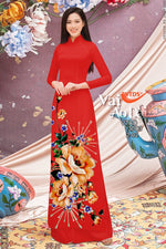 Printed Traditional Vietnamese Ao Dai | Ao Dai For Women | Ao Dai For Wedding | Áo Dài Truyền Thống