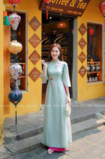 Lotus Embroidered Ao Dai | Ao Dai For Women | Ao Dai Viet Nam | Áo Dài Truyền Thống