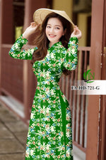 3D Floral Printed Traditional Vietnamese Ao Dai For Women | Vietnamese Ao Dai | Ao Dai For Wedding | Áo Dài Truyền Thống