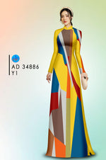 Monk Minh Tue Inspried Ao Dai | Printed Traditional Vietnamese Ao Dai For Women | Vietnamese ao dai| Ao Dai Viet Nam | Áo Dài Truyền Thống