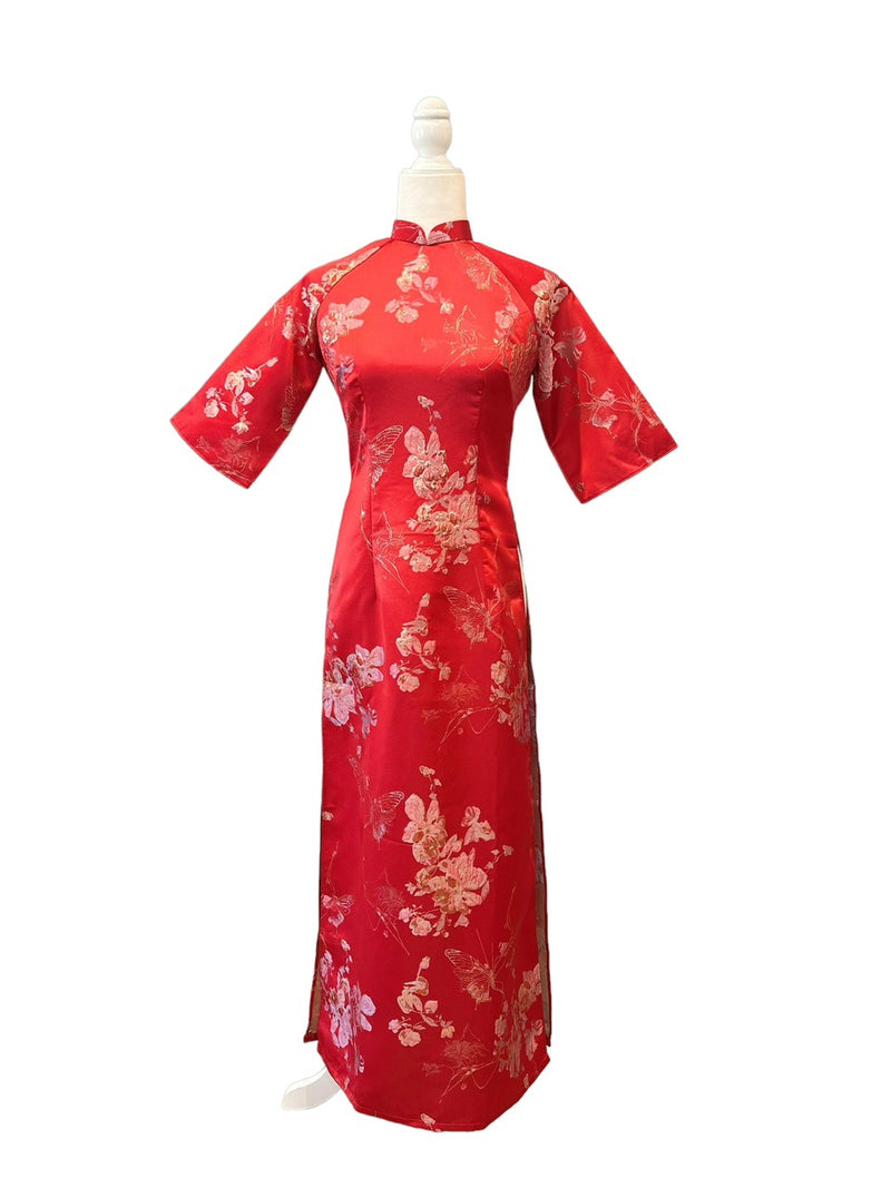 Modernized Vietnamese Dress | Ao Dai With Loose Sleeves | Ao Dai Viet Nam | Áo Dài Cách Tân