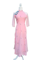 Tulip Embroidered Ao Dai For Women | Vietnamese Modernized Ao Dai Vietnam