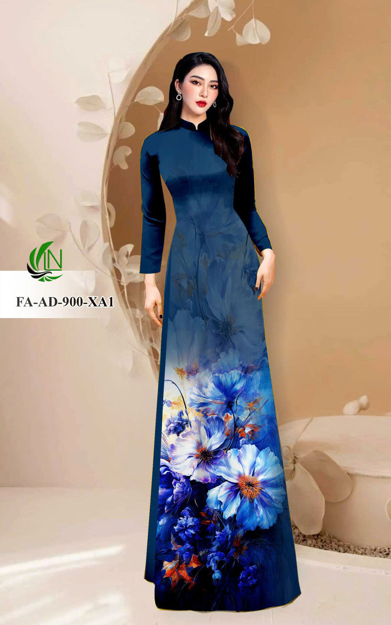 3D Floral printed Ao Dai | Áo Dài In Hoạ Tiết | Traditional Ao Dai