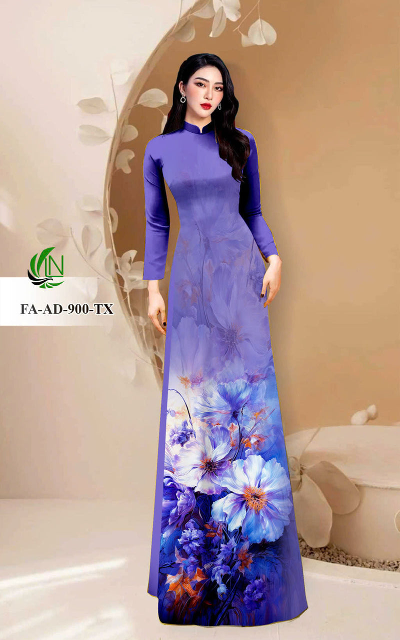 3D Floral printed Ao Dai | Áo Dài In Hoạ Tiết | Traditional Ao Dai