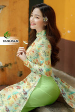 Printed Traditional Vietnamese Ao Dai For Women | Vietnamese Ao Dai | Ao Dai Viet Nam | Áo Dài Truyền Thống