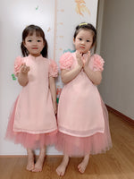 Pink Ao Dai For Kids | Áo Dài Bé gái | Kid Ao Dai | Modern Ao Dai For Girls | Ao Dai With Skirt