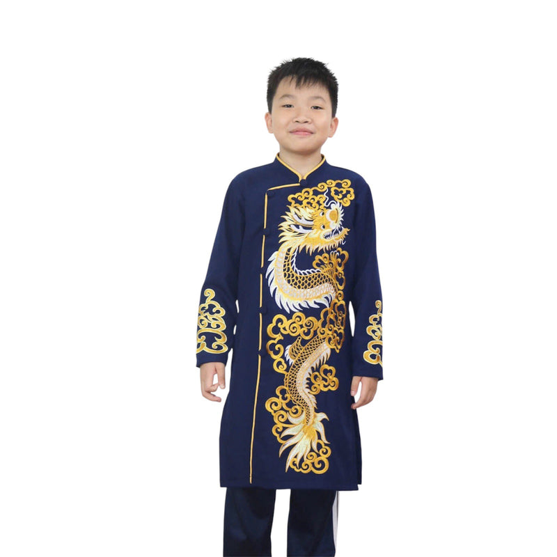 Boy Dress | Dragon Embroidered Ao Dai For Boys | Áo Dài Bé Trai