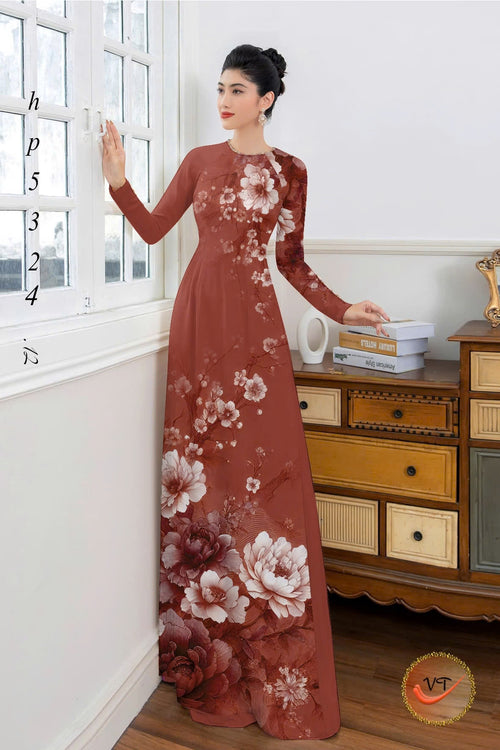 3D Printed Floral Ao Dai For Women | Vietnamese Ao Dai
