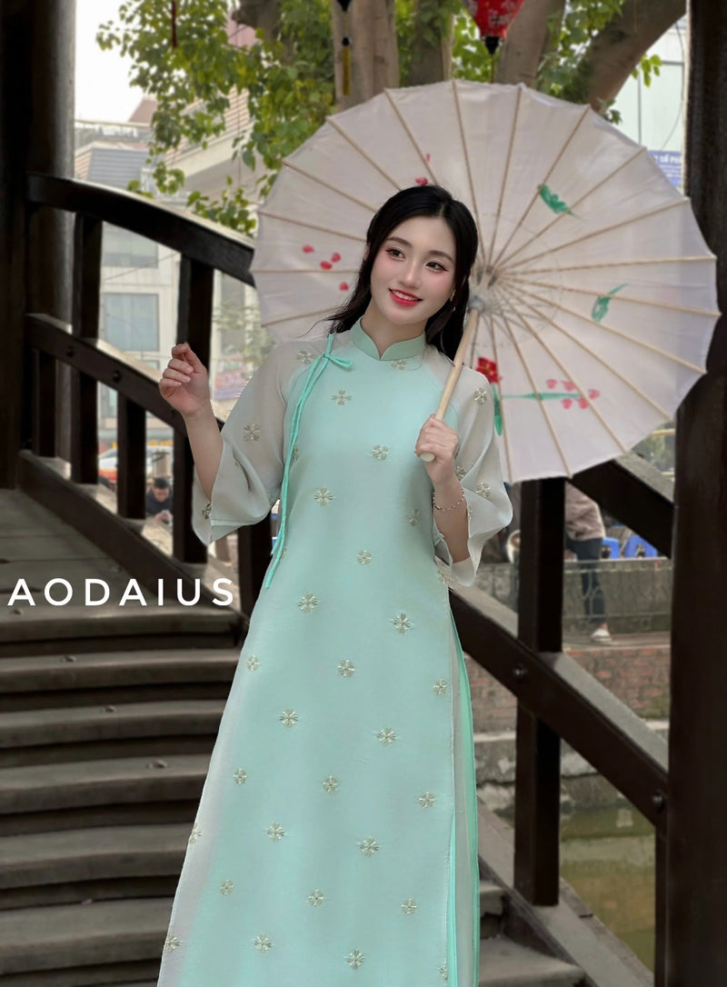 Light Blue Ao Dai For Women | Vietnamese Modernized Dress