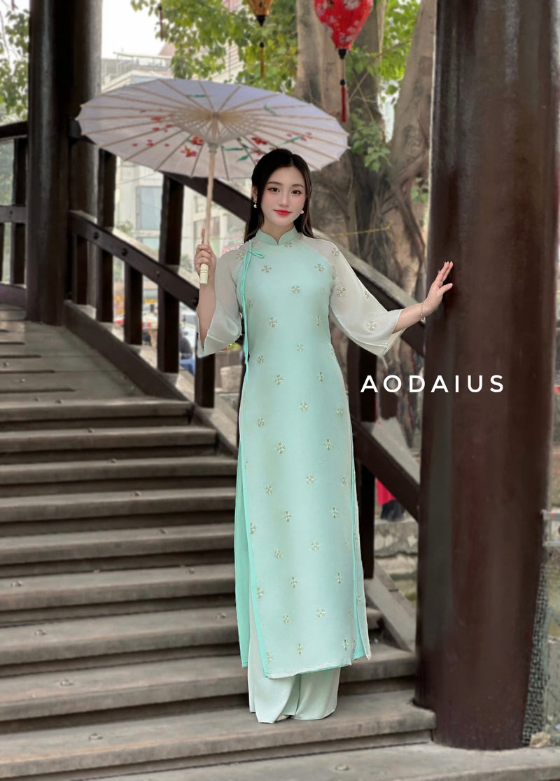 Light Blue Ao Dai For Women | Vietnamese Modernized Dress