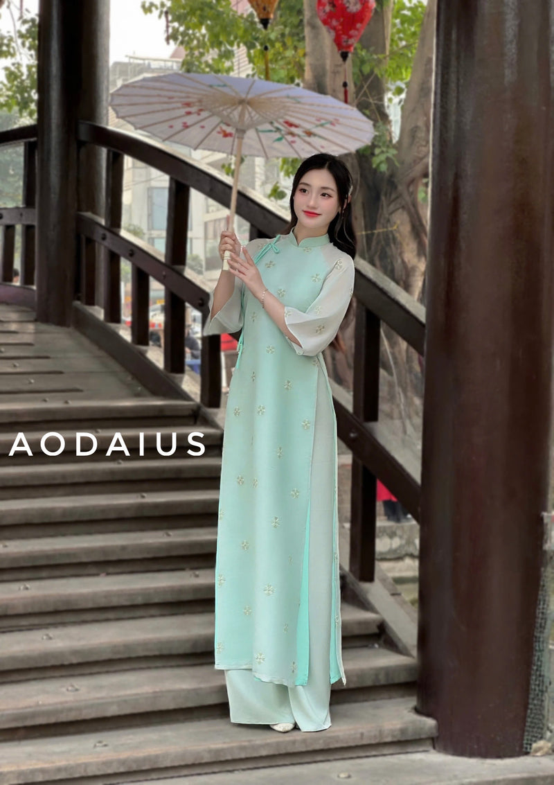 Light Blue Ao Dai For Women | Vietnamese Modernized Dress