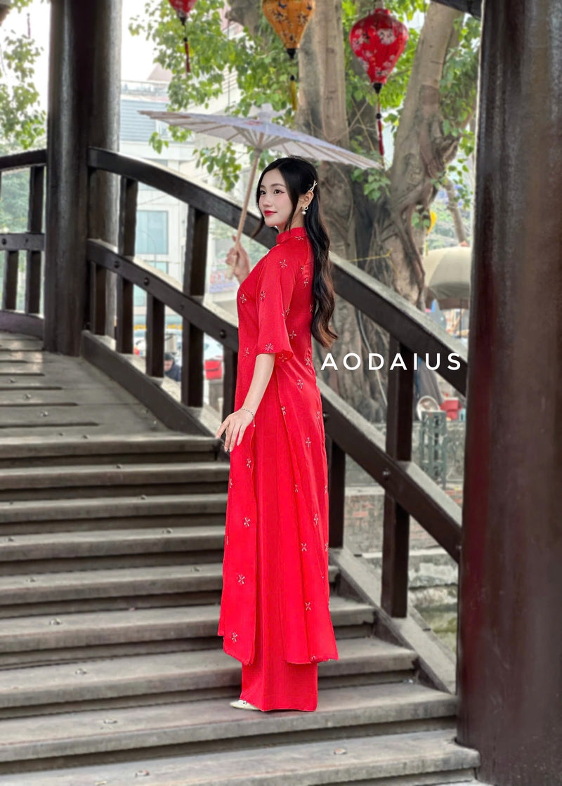 Red Ao Dai For Women | Vietnamese Modernized Dress