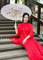 Red Ao Dai For Women | Vietnamese Modernized Dress