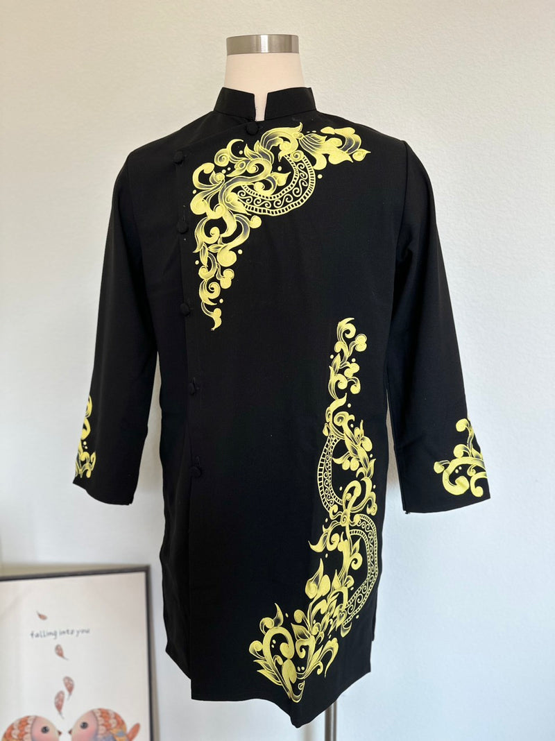 Back Hand-Paint Ao Dai Men | Vietnamese traditional Ao Dai For Men | Men Dress | Ao Dai For Groomsmen | Áo Dài Nam