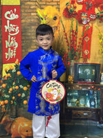 Boy Dress | Áo Dài Gam Blue Bé Trai | E34