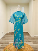 Modernized Dress | Blue Modernized Vietnamese Ao Dai | Ao Dai For Women | Áo Dài Cách Tân