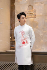 Fish Embroidery Men Ao Dai | Aó Dài Thêu Cá H27