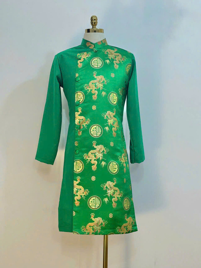 Vietnamese Traditional Ao Dai For Men | Men Dress | Áo Dài Nam | Jarquard Brocade Ao Dai Men