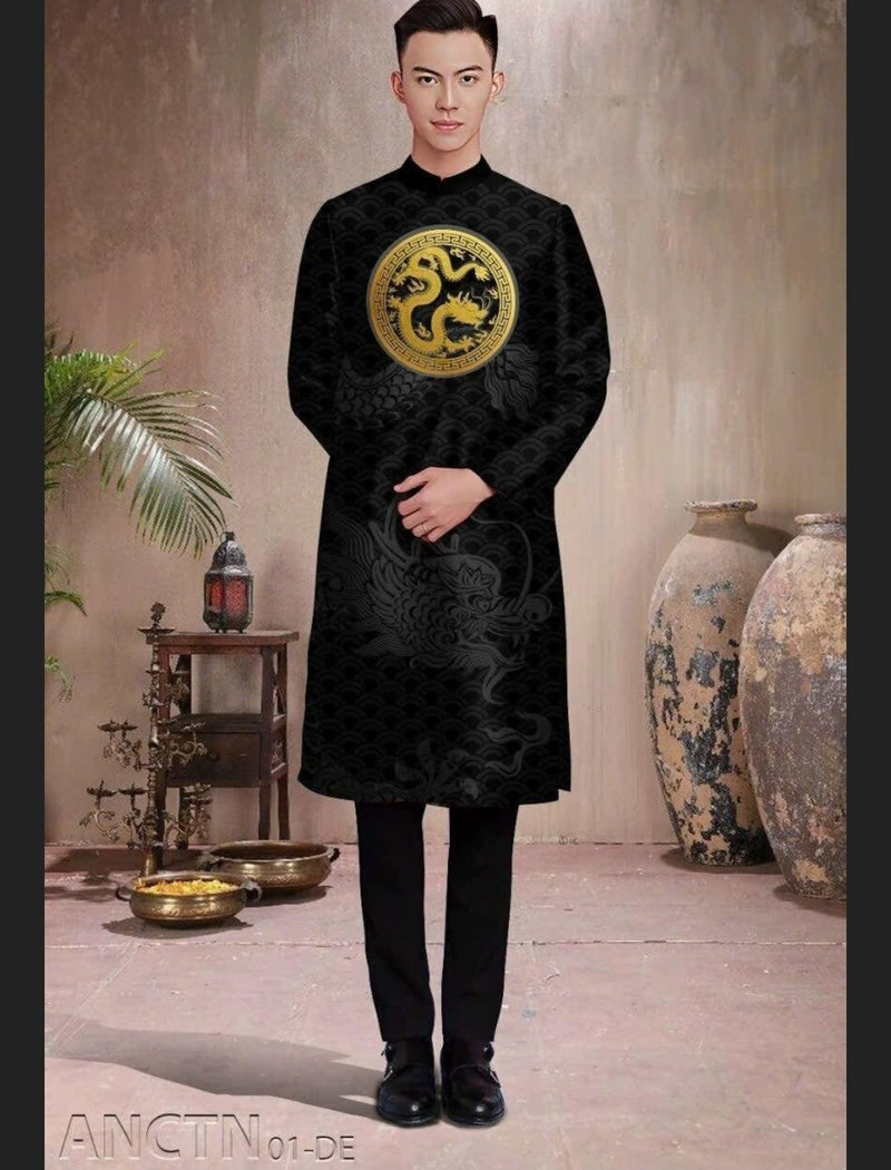 Printed Ao Dai For Men | Men Dress | Male Ao Dai | Áo Dài Nam