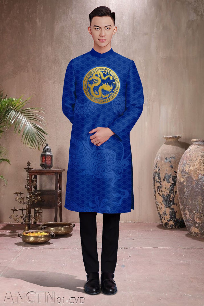 Printed Ao Dai For Men | Men Dress | Male Ao Dai | Áo Dài Nam