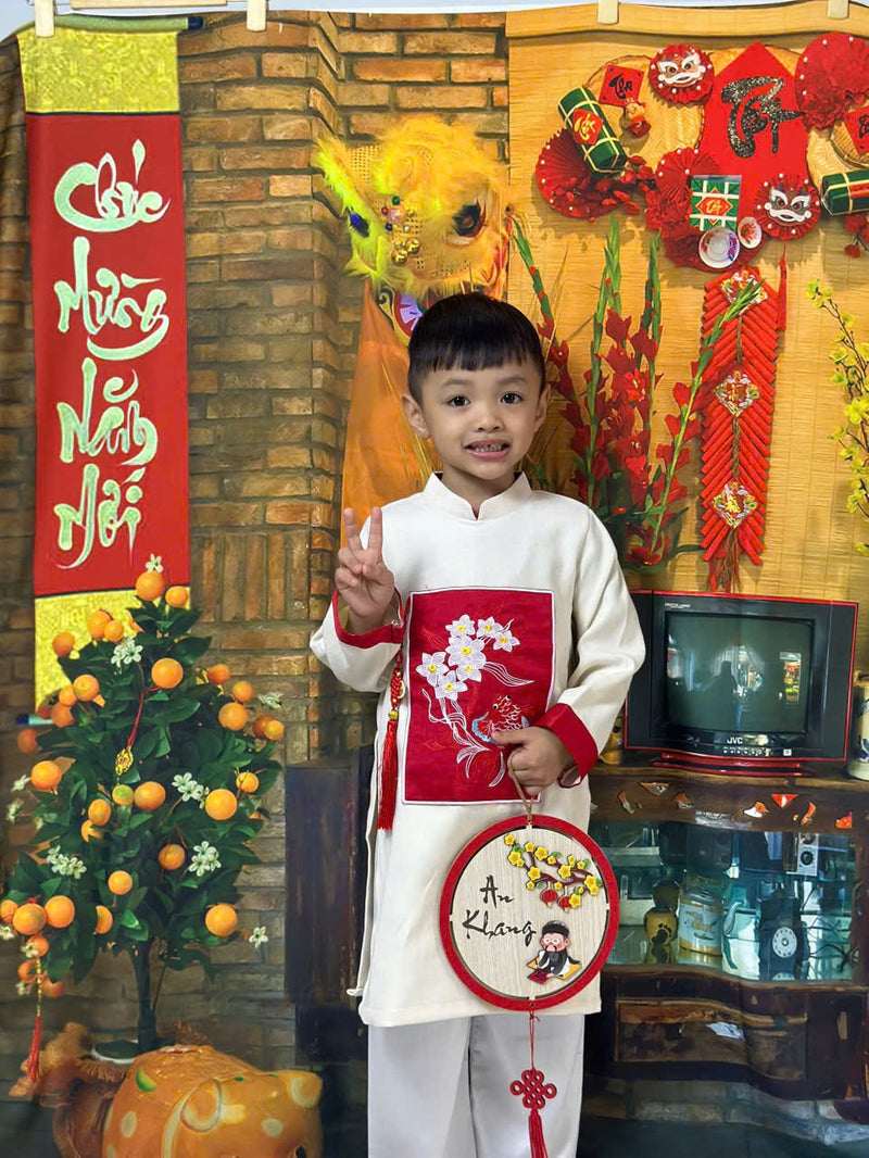 Dress For Boys | Áo Dài Bé Trai | Kid Long Dress Ao Dai | Viet Dress For Kids