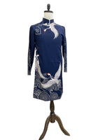 Bird Navy Traditional Ao Dai For Men | Men Dress | Áo Dài Nam F11