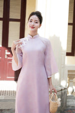 Crepe Vietnamese Traditional Ao Dai | Women Ao Dai | Double layers Ao dai