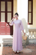 Crepe Vietnamese Traditional Ao Dai | Women Ao Dai | Double layers Ao dai