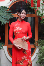 3D Silk Crane Ao Dai For Women | Áo Dài Truyền Thống