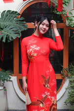 3D Silk Crane Ao Dai For Women | Áo Dài Truyền Thống