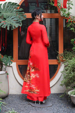 3D Silk Crane Ao Dai For Women | Áo Dài Truyền Thống