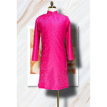 Men Dress | Hot Pink Jacquard Brocade Ao Dai For Men | Áo Dài Nam