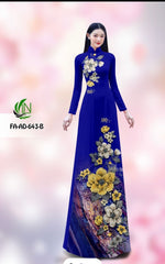 Purple Floral Printed Ao Dai | Áo Dài In Hoạ Tiết