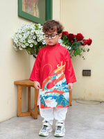 Red Dragon Ao Dai For Boys | Dress For Boys | Áo Dài Bé Trai | Long Dress Ao Dai | Viet Dress For Kids