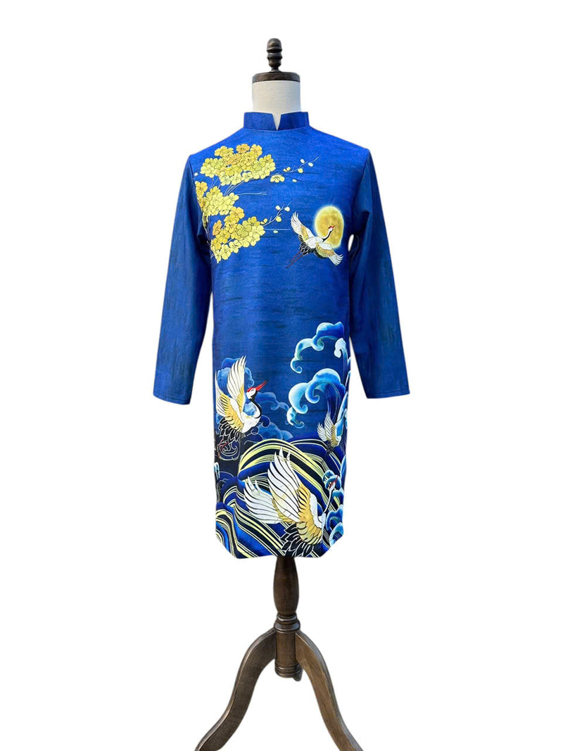 Blue Traditional Ao Dai For Men | Men Dress | Áo Dài Nam C20