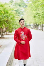 3D Dragon Embroidery Vietnamese Traditional Ao Dai For Men | Men Dress | Áo Dài Nam