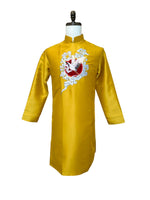 Golden Embroidery Traditional Ao Dai For Men | Men Dress | Áo Dài Nam