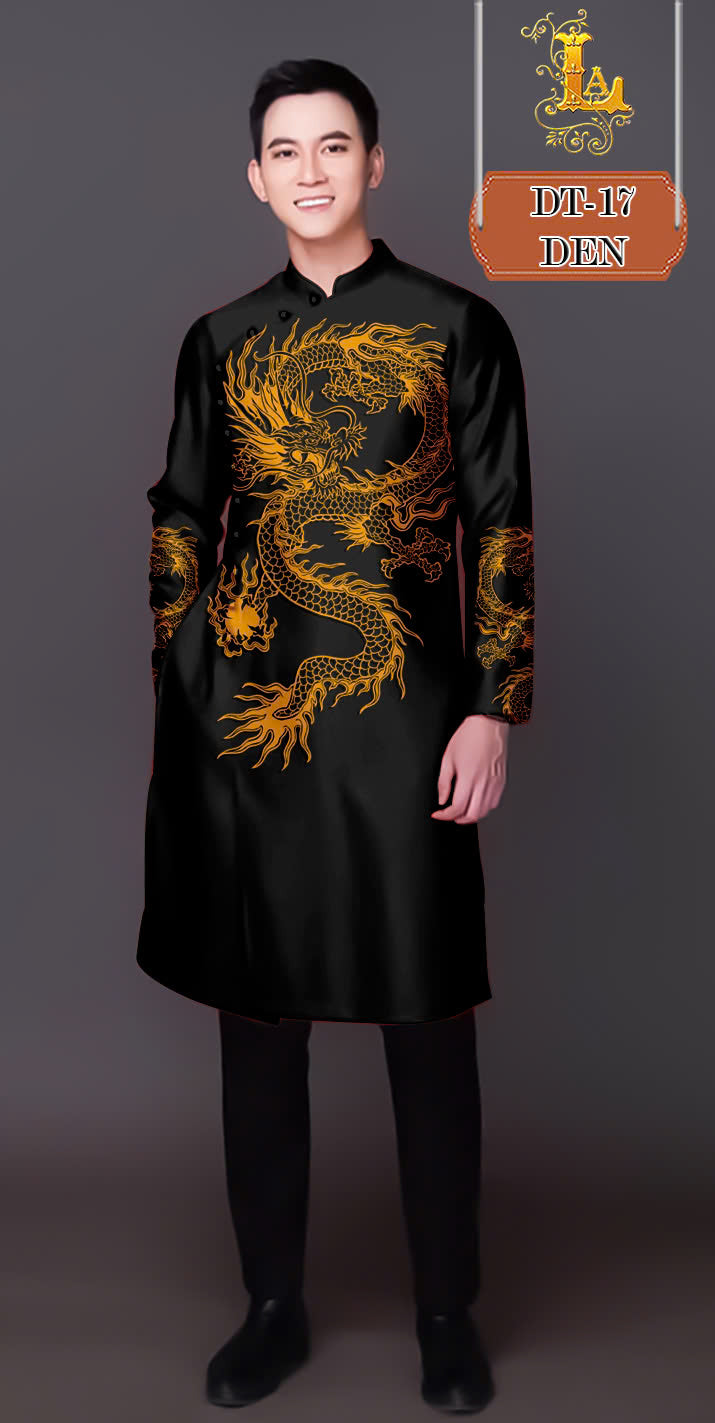 3D Dragon Printed Vietnamese Traditional Ao Dai For Men | Men Dress | Áo Dài Nam