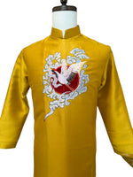 Golden Embroidery Traditional Ao Dai For Men | Men Dress | Áo Dài Nam