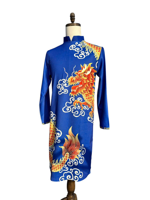 Blue Dragon Traditional Ao Dai For Men | Men Dress | Áo Dài Nam