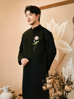 Lotus Embroidery Ao Dai Men | Men Dress | Áo Dài Nam